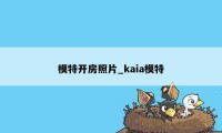 模特开房照片_kaia模特