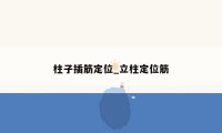 柱子插筋定位_立柱定位筋