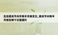 左右膝关节内外侧半月板定位_膝关节内侧半月板在哪个位置图片