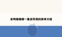 亲吻姐姐哪一集去开房的简单介绍