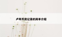 卢琴开房记录的简单介绍