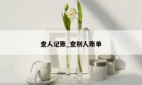 查人记账_查别人账单