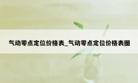 气动零点定位价格表_气动零点定位价格表图