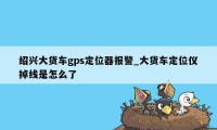 绍兴大货车gps定位器报警_大货车定位仪掉线是怎么了